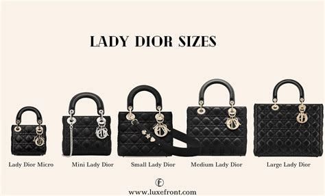 lady dior sizes in cm|lady dior vault size chart.